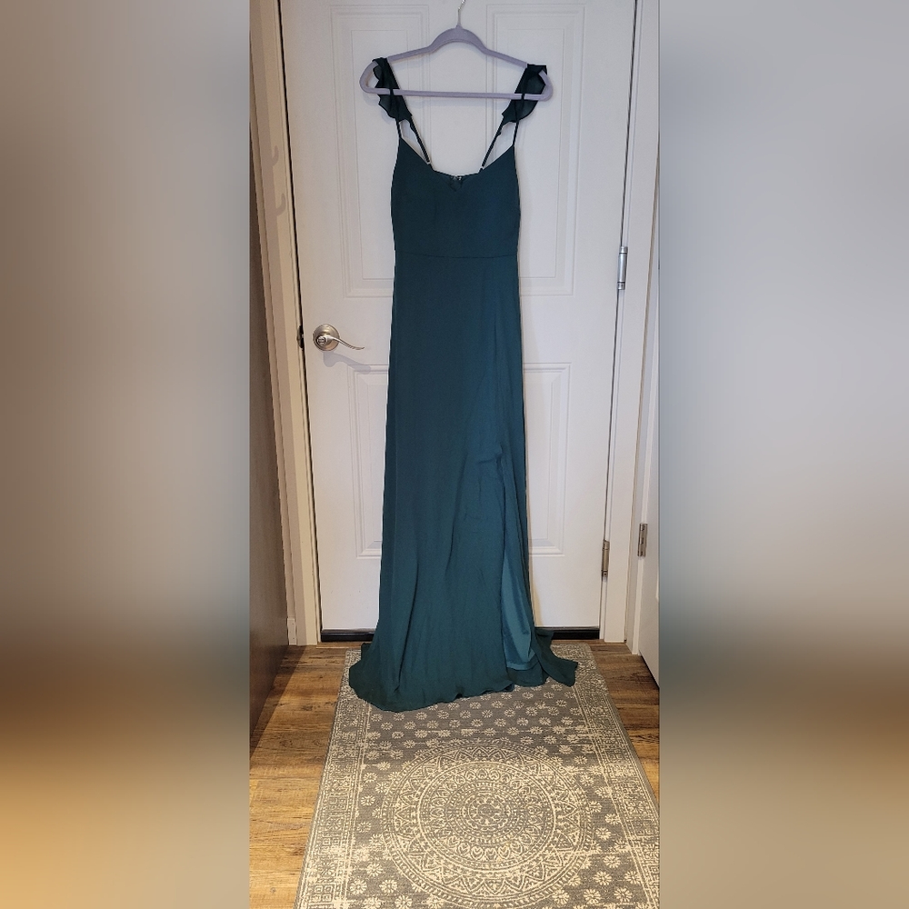 Maxi bridesmaid dress in Emerald